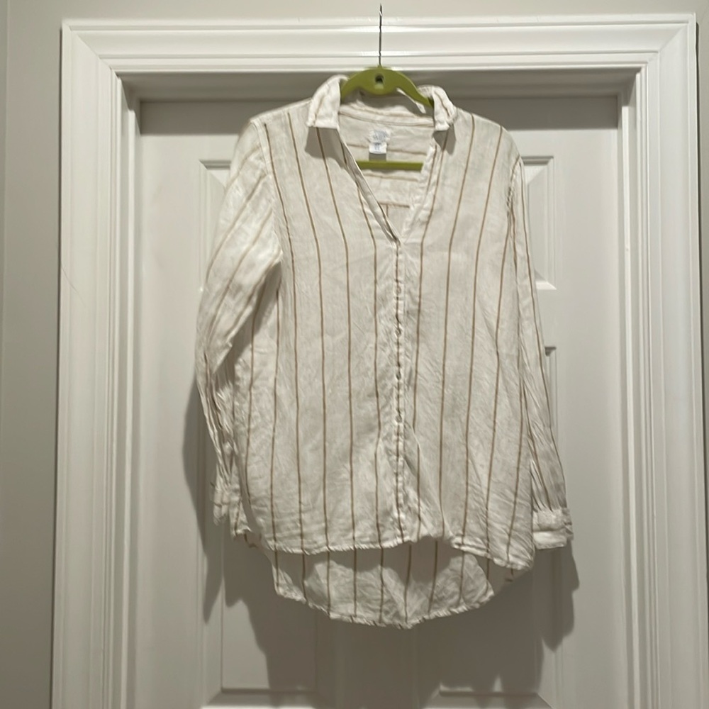 Sigrid Olsen Sz M Linen Blouse